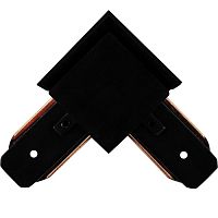 Коннектор для шинопровода L-образный iSvet Однофазный Черный IP20 картинка 